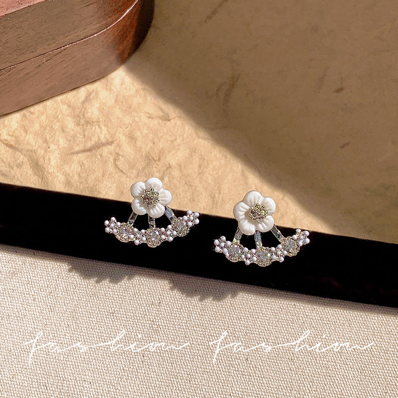 French gentle camellia earrings for women niche stylesense of design zircon row diamond earrings accessible luxuryeleganteasiest for match earrings batch