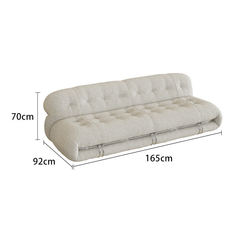 Sofa wabi-sabi style creative lazy sofa for home living room cashmere steel teeth bedroom hippopotamus single sofa chair