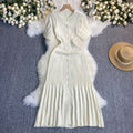 summer european and american style slim-fit knitted mini dress with fishtail hem - elegant and chic for women