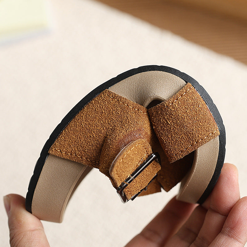 Birkenstock boys' cork sandals - new summer casual style for kids, indoor/outdoor flip-flops for older children