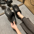 New women's anti-slip, anti-fall summer outdoor closed-toe slides, minimalist clogs, soft sole sandals, solid color, versatile, wholesale
