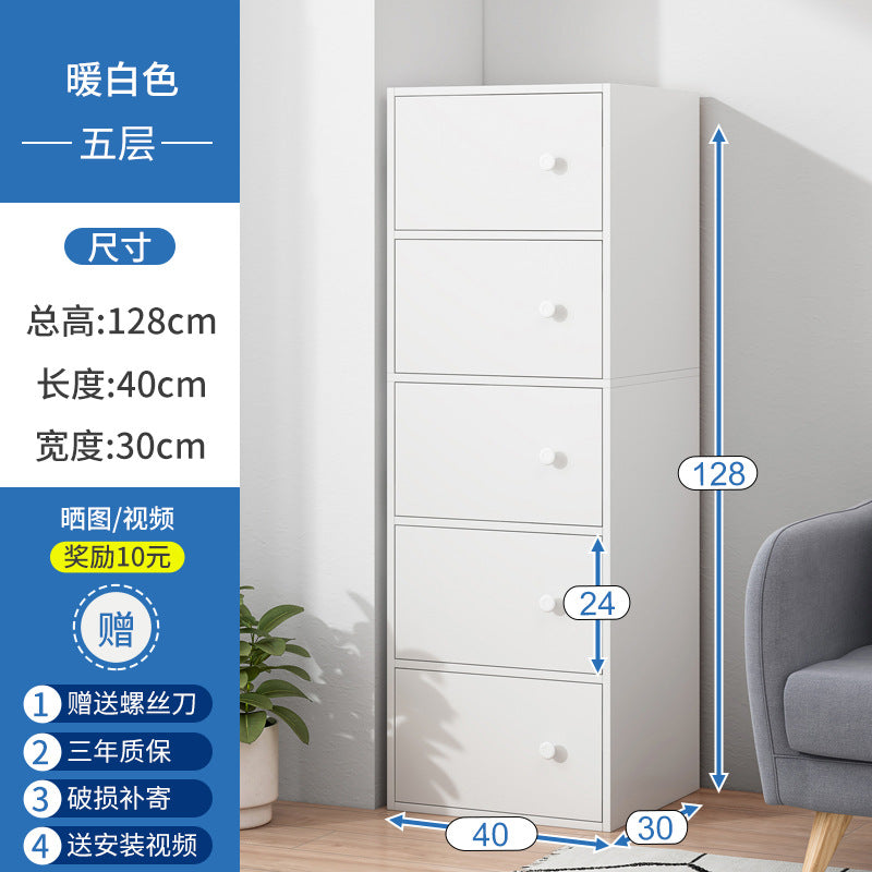Shoe cabinet narrow and high vertical door household multi-layer storage integrated against the wall 2025 new home entrance indoor shoe rack