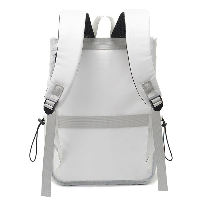 School bag Female college student fashion personality large capacity travel bag Boys tooling sports backpack High school backpack