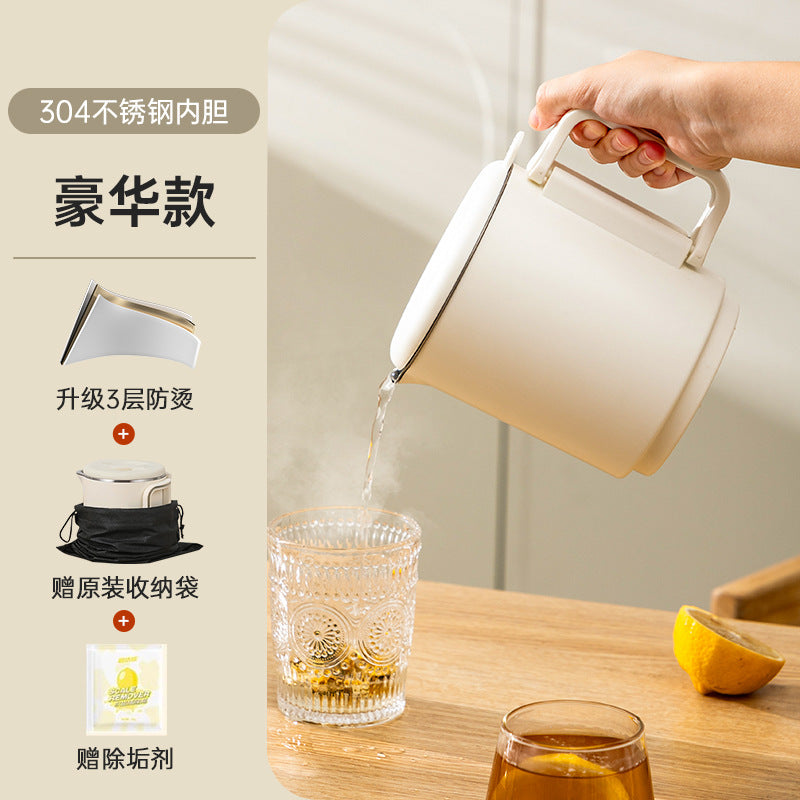 Foldable electric kettle - portable stainless steel travel kettle for outdoor use, dorms, and cross-border e-commerce. new mini size
