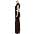 spring/summer new arrivals: european & american style women's solid color tie-up one-shoulder top and slit midi skirt set