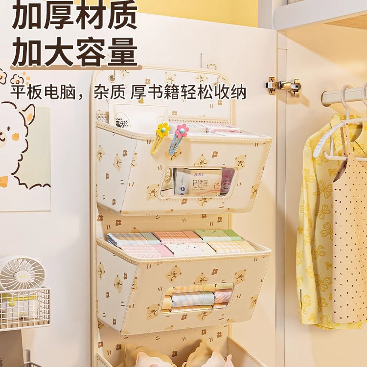 Dormitory bedside storage hanging bag hanging wall rack for glasses data cable mobile phone charger finishing box