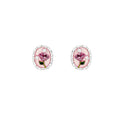 New silver needle monet garden oil painting style enamel earrings, 18k gold plated fashion retro earrings for women