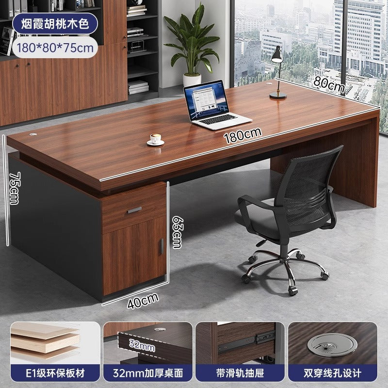 Desk Boss Table Single Desktop Office Table and Chair Combination Staff Desk Light Luxury Home Computer Desk