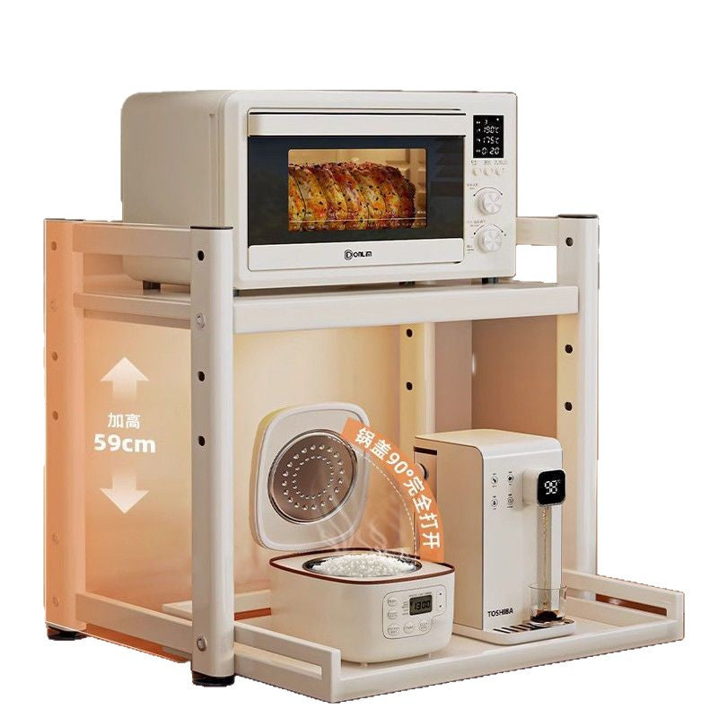 Pull-out microwave oven storage rack kitchen countertop storage rack pull-out multi-layer oven storage rack
