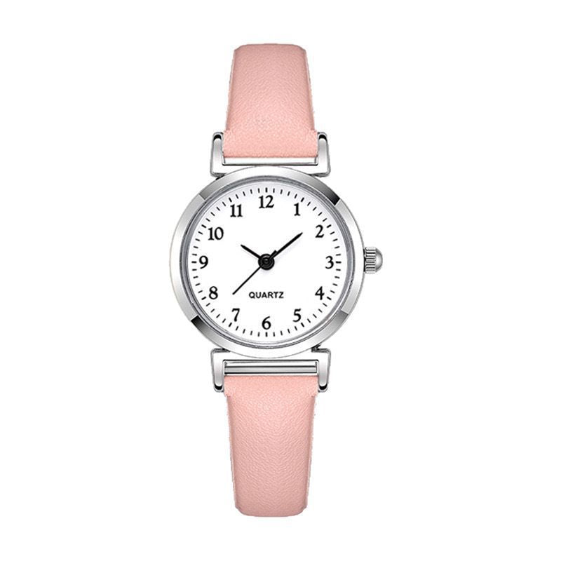 Korean style women's watch classic round slim strap minimalist digital casual student quartz watch - wholesale from manufacturer