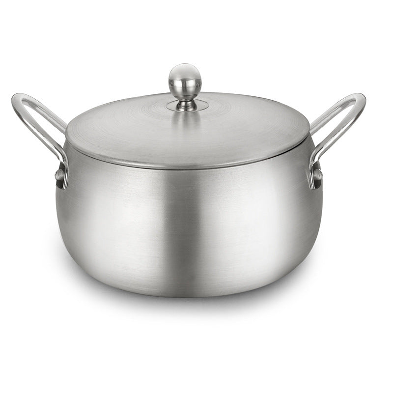 primary color shrink pot 16-24cm ordinary sanding pot aluminum simple soup pot set wholesale pot