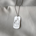 Laser engraved necklace wholesale - european & american cross-border alloy jewelry - women's couple pendant - anime cartoon light luxury sweater chain