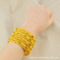 Middle eastern 24k gold plated women's bangle luxury jewelry gift designer indian bracelet african arabian wedding