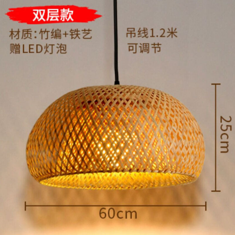 Japanese chandelier restaurant light tatami light new Chinese bamboo lamp zen light tea room light Chinese style bamboo art lighting