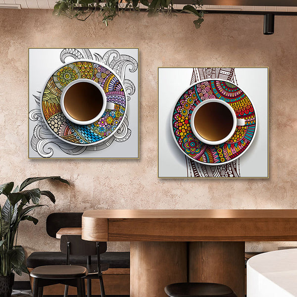 Yunnan Pu'er coffee decorative painting cafe dessert shop hanging painting B & B hotel ethnic style western restaurant mural