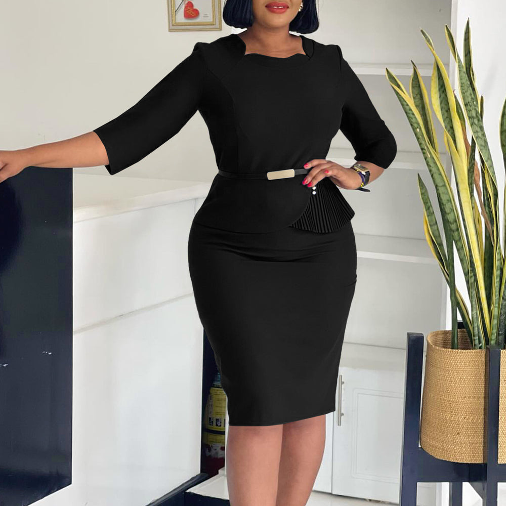 D3312  foreign trade women's new fashion ol slim-fit elegant bodycon african dress