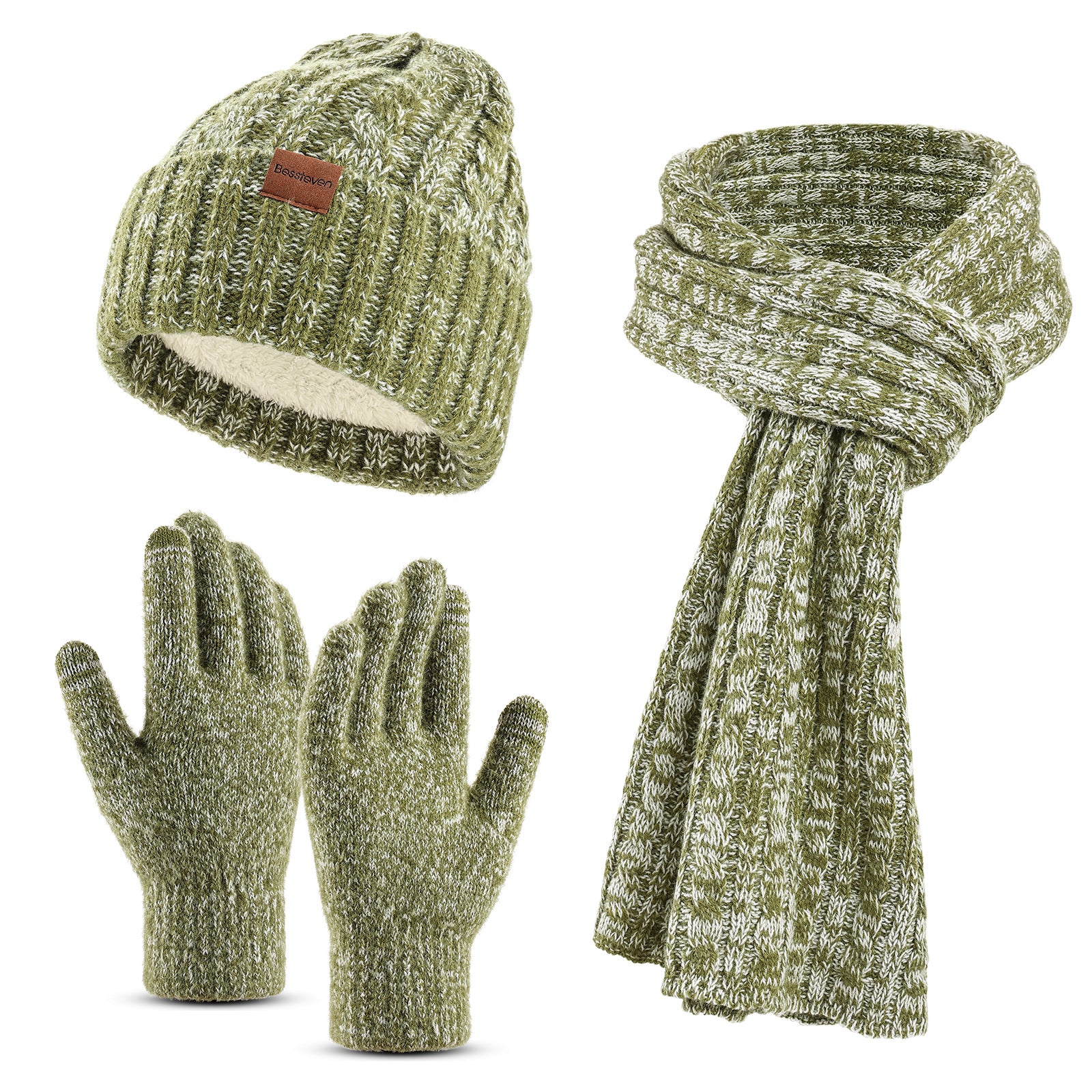 Cross-border knitted hat, scarf, gloves three-piece set, adult autumn and winter cold-proof and warm hat, scarf gift box set