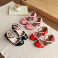 Vancahao girls' leather shoes  new children's hostess leather shoes girls' performance catwalk princess shoes