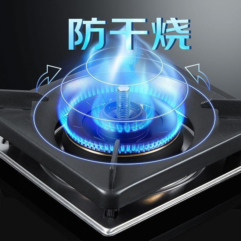 German brand gas stove - home use, anti-dry burning, timer, high-flame cooktop, natural gas/lpg compatible, energy-saving double burner