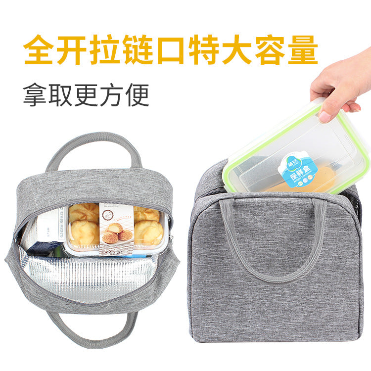 Customized lunch box waterproof portable thermal insulation bag aluminum foil large-capacity lunch box office workers storage with rice bento bag custom