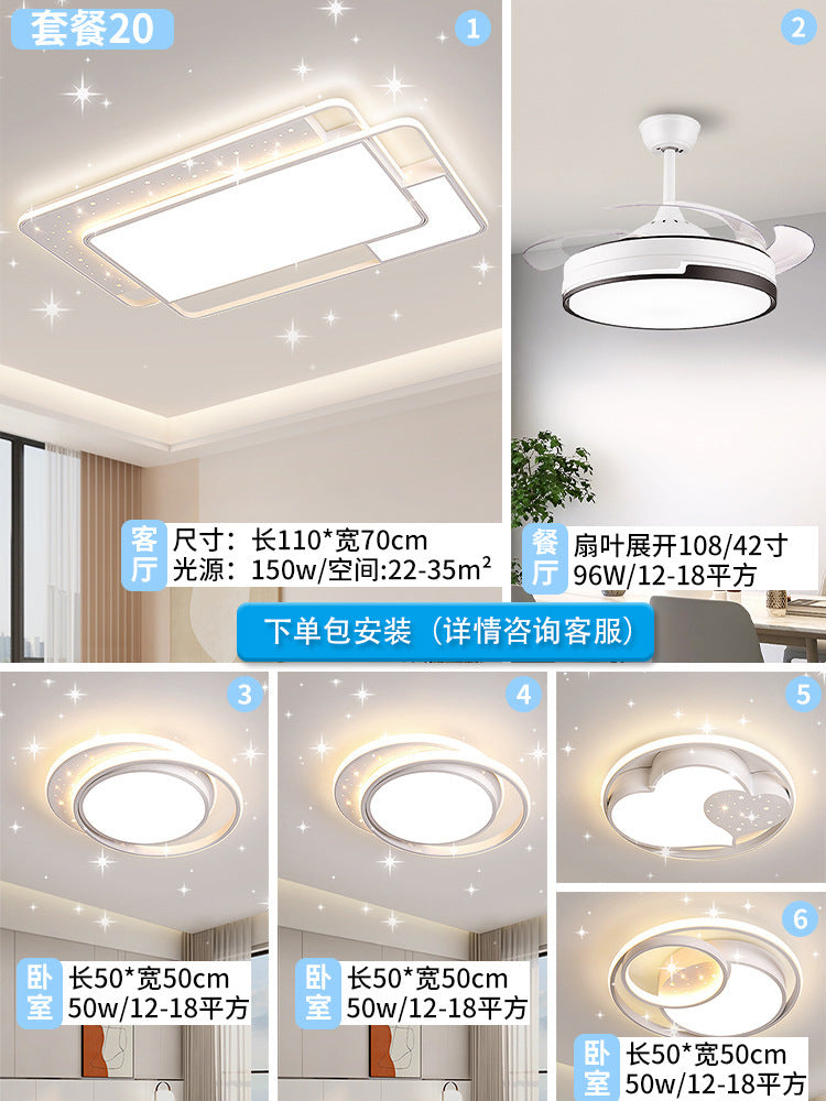 Full spectrum anti-blue light high color display 98 Zhongshan home improvement lighting living room light hall main light home improvement lamps Daquan