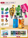 Digital transformation combination robot king kong mecha children's educational assemble building blocks boy toy letter autobot