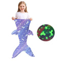 new arrival mermaid starry sky luminous kids sleeping bag flannel luminous blanket heattechfall and winter lazy blanket