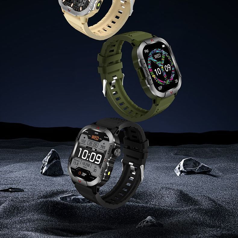 outdoor sports 3atm waterproof c28 smart bracelet watch 2.02inch - flagship edition with bluetooth calling and heart rate monitoring
