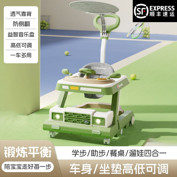 Baby walker, walker, anti-O-leg, anti-rollover foldable 6-24 months, lit baby stroller