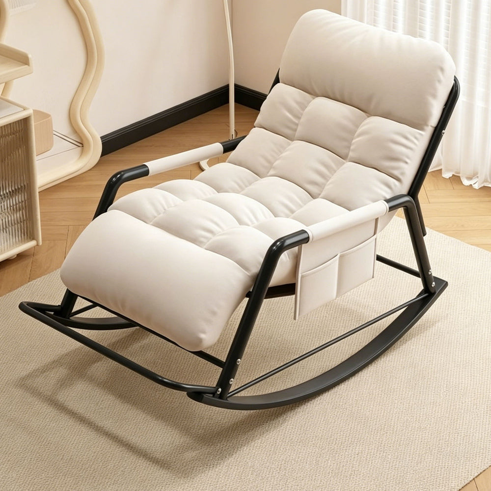 Rocking chair recliner adult sitting and sleeping dual-purpose new lunch break chair for home balcony casual chair double lazy sofa chair