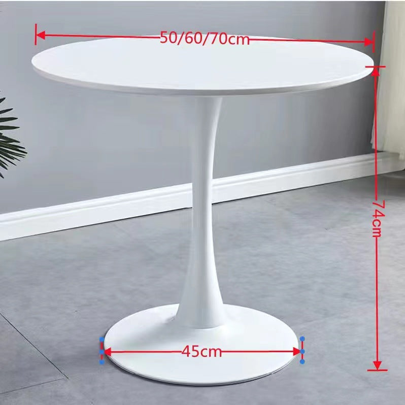Minimalist tulip white table - ideal for meetings, coffee shops, milk tea shops, dining, home use, and balconies. wholesale direct from the manufacturer