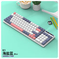 Viper km100 wired keyboard and mouse combo - mechanical feel, color matching, usb, for office, pc, and laptop