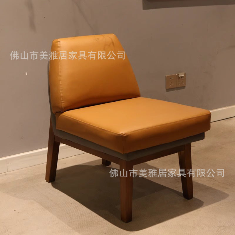 Cafe Solid wood back chair Restaurant Dessert milk tea shop Leisure sofa Table and chair combination Rest area Card seat
