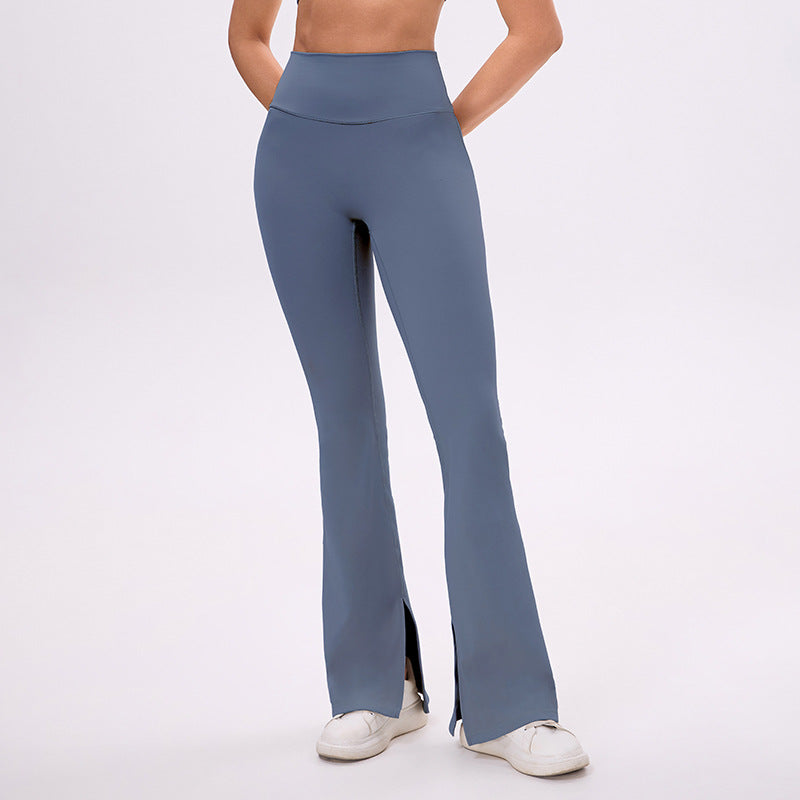 Fashionhigh waist hip lift nude casual yoga pants tight sports loose pants tight elastic fitness pants for women