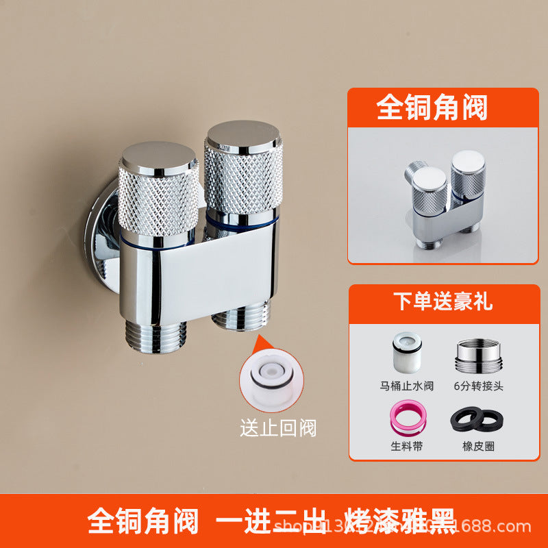 Special snap-on 46-point universal water nozzle drum angle valve connector for all-copper washing machine faucet automatic water stop valve