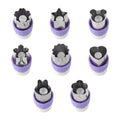 Factory's new 8-piece set of stainless steel lever-type vegetable and fruit cutters, butterfly mask printing molds, full hand protection