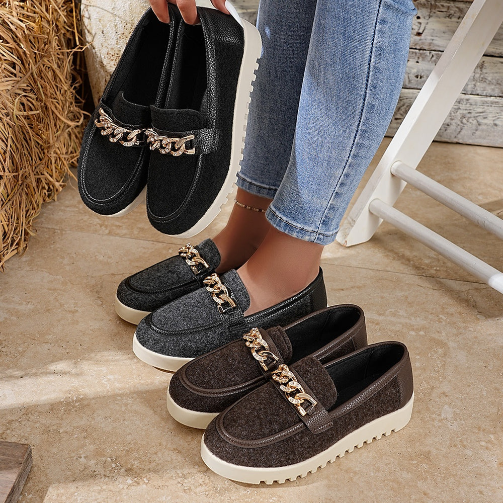 summer new arrival: plus size women's casual comfortable metal buckle fashionable outerwear flats - wholesale