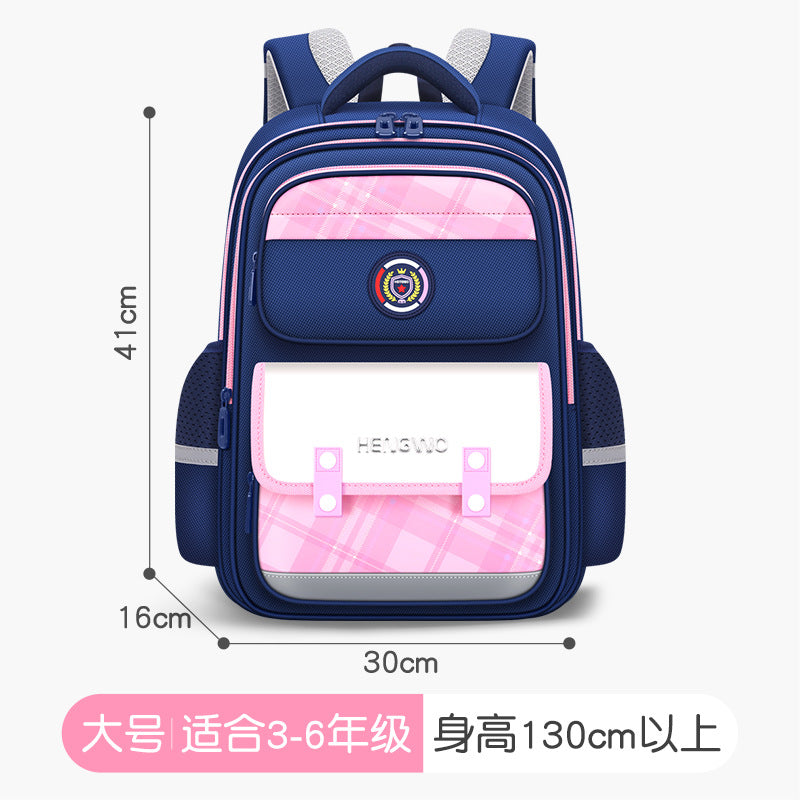 Factory direct hengwo new school backpacks, grades 3-6, double shoulder straps, back pain relief, large capacity elementary school backpack
