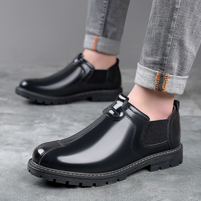 Casual men's shoes 2021 spring british workwear trendy shoes men's boots soft surface big toe men's shoes retro leather shoes