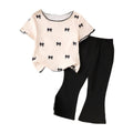 Kids clothing cross-border exclusive iexport fashion children's clothing new arrival children's butterfly pattern t-shirt pants