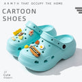 2025 new women's platform clogs: height-boosting, non-slip, odor-resistant, closed-toe sandals and slippers for summer outdoor wear