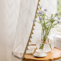 Casualaccessible luxury corrugated window screen thickened gauze curtain living room balcony bedroom decorative gauze white gauze shaoxing curtain gauze wholesale