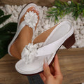 Southeast asia  spring/summer new arrival: plus-size women's shoes for export,  cross-border, floral thong sandals - wholesale