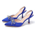 plus size stiletto casual flats women's 2026 summernew arrivalbows rhinestone cat heel high heel sandals women