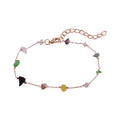 European and american retro natural crushed stone versatile strawberry quartz bracelet anklet - korean style girlfriend/bff gift crystal