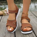 summer new arrival: plus size women's casual comfortable peep-toe soft sole roman style sandals wholesale