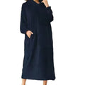 pajamas for women, autumn and winter flannel long nightgown, foreign trade hooded bathrobe,  hot style, one piece dropshipping