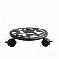 Metal movable flower pot tray iron flower stand roller flower pot base universal wheel movable flower pot stand