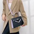 Versatile women's shoulder bag - crossbody, tote, and handbag - 2025 new arrival - trendy color block kelly bag for women (cross-border e-commerce)