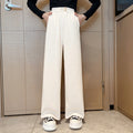Girls' wide-leg pants - spring/autumn collection - mid-to-large size - long pants - spring collection for older girls - kids' casual pants - children's sweatpants